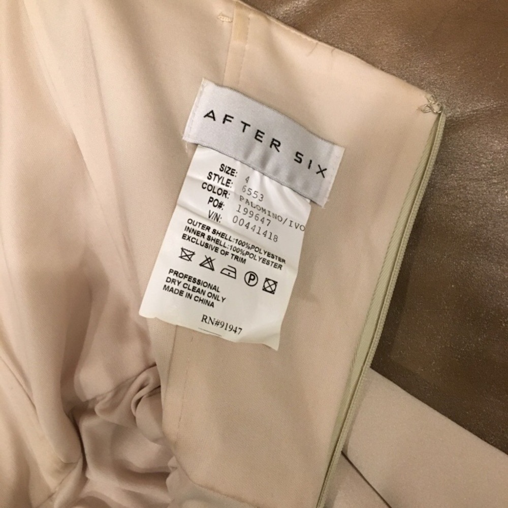 After Six Strapless bridesmaid dress